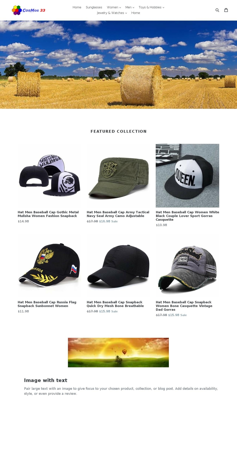 cosmos777.com — Shopify storefront screenshot
