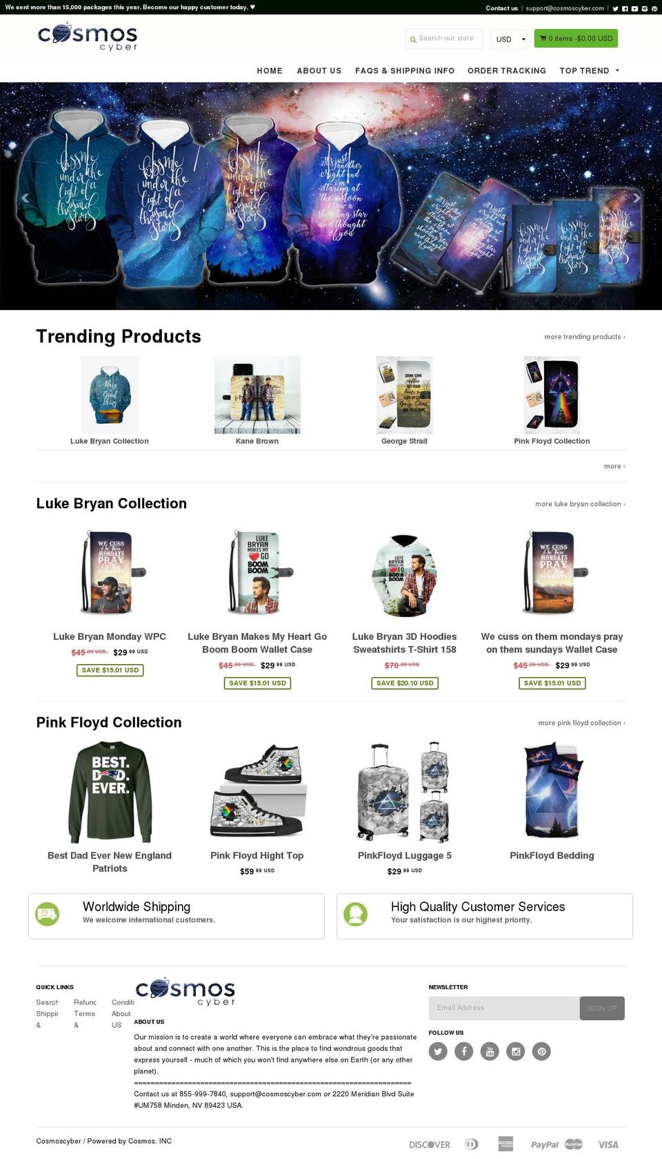 cosmoscyber.com shopify website screenshot