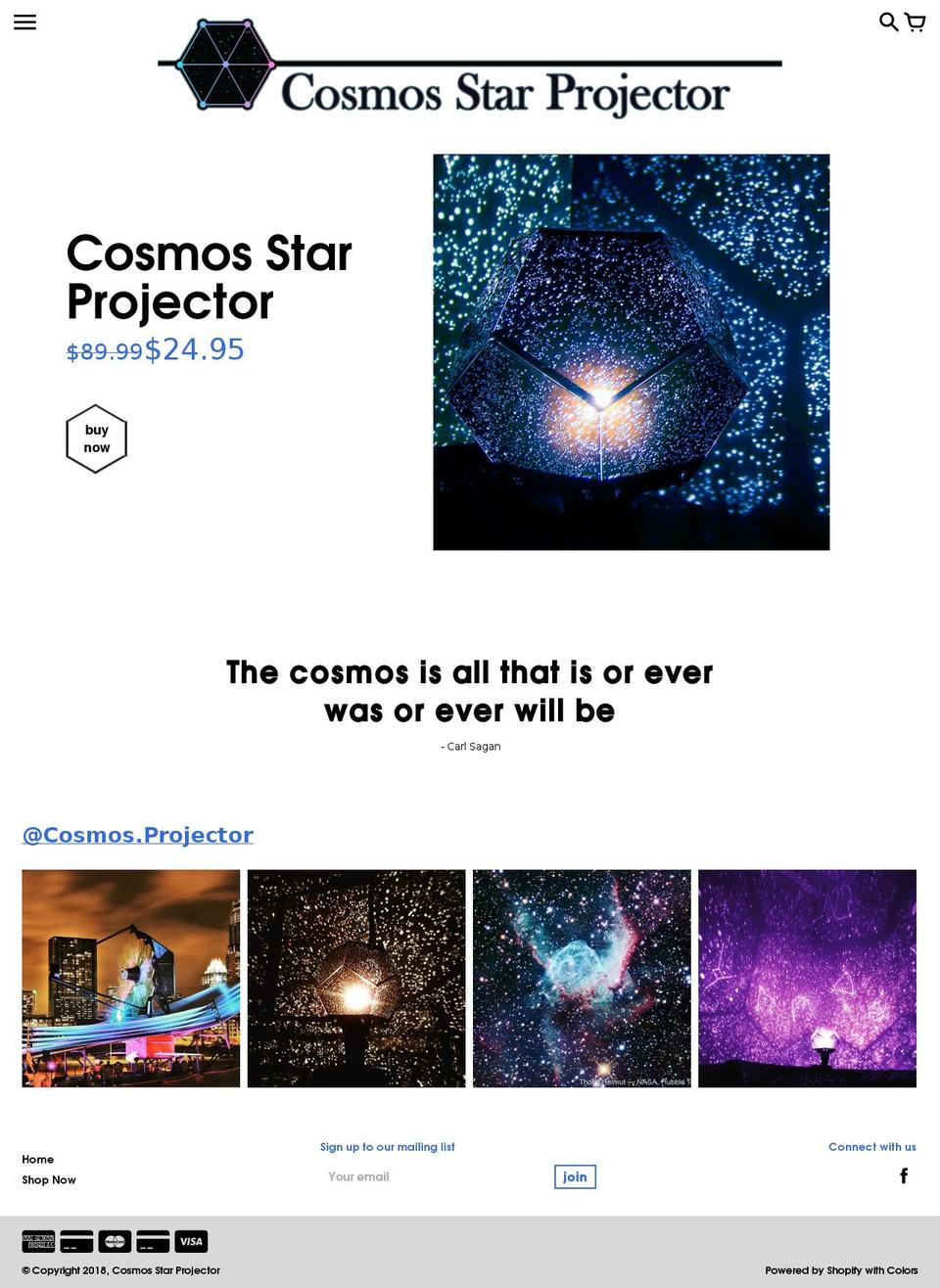 cosmosprojector.myshopify.com — Shopify store on .com