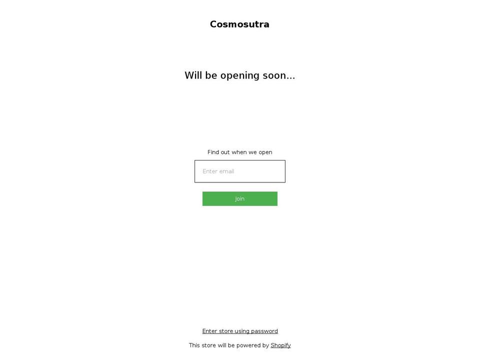 cosmosutra.com — Shopify storefront screenshot