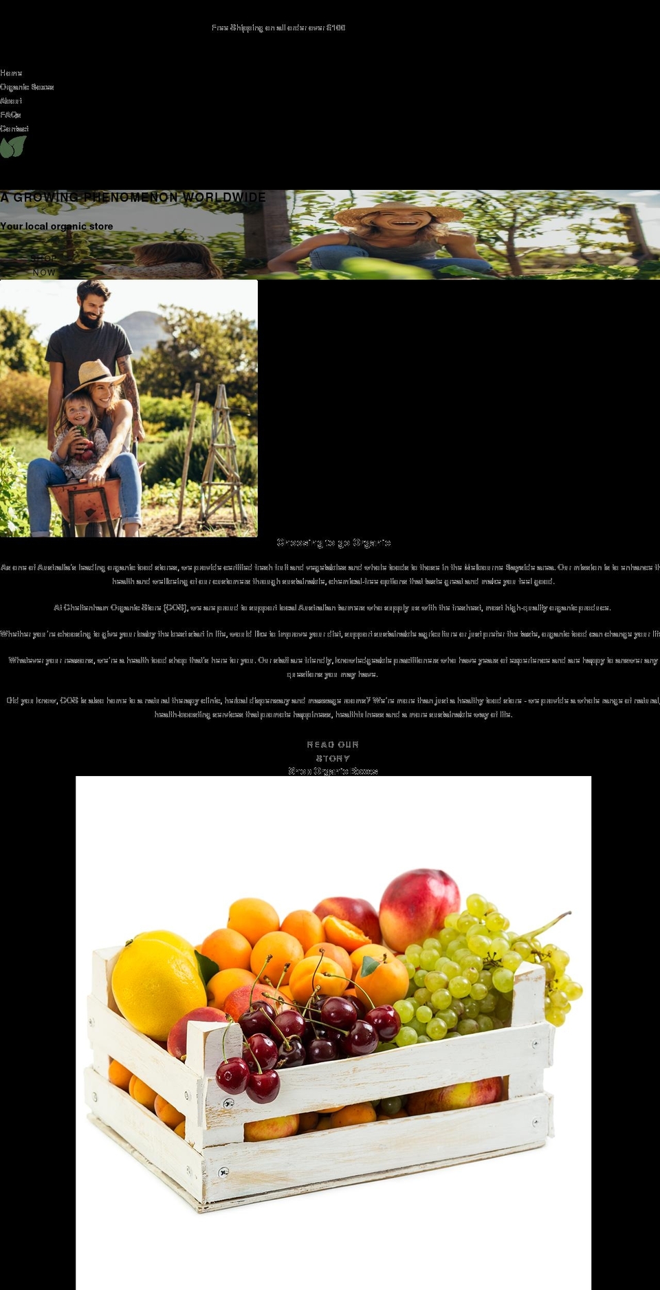 cosorganics.com.au shopify website screenshot