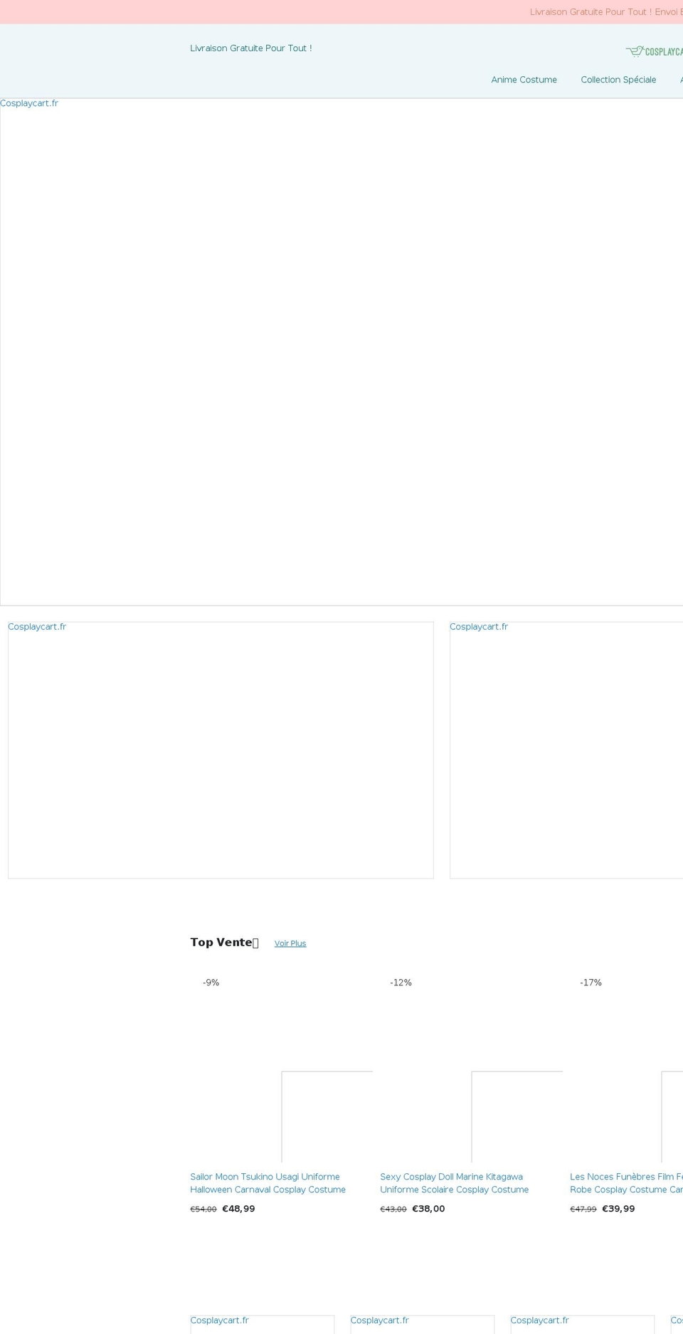 cosplaycart.fr shopify website screenshot