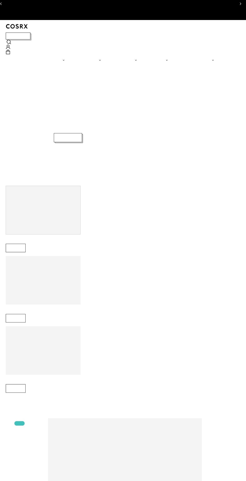 cosrx.com shopify website screenshot