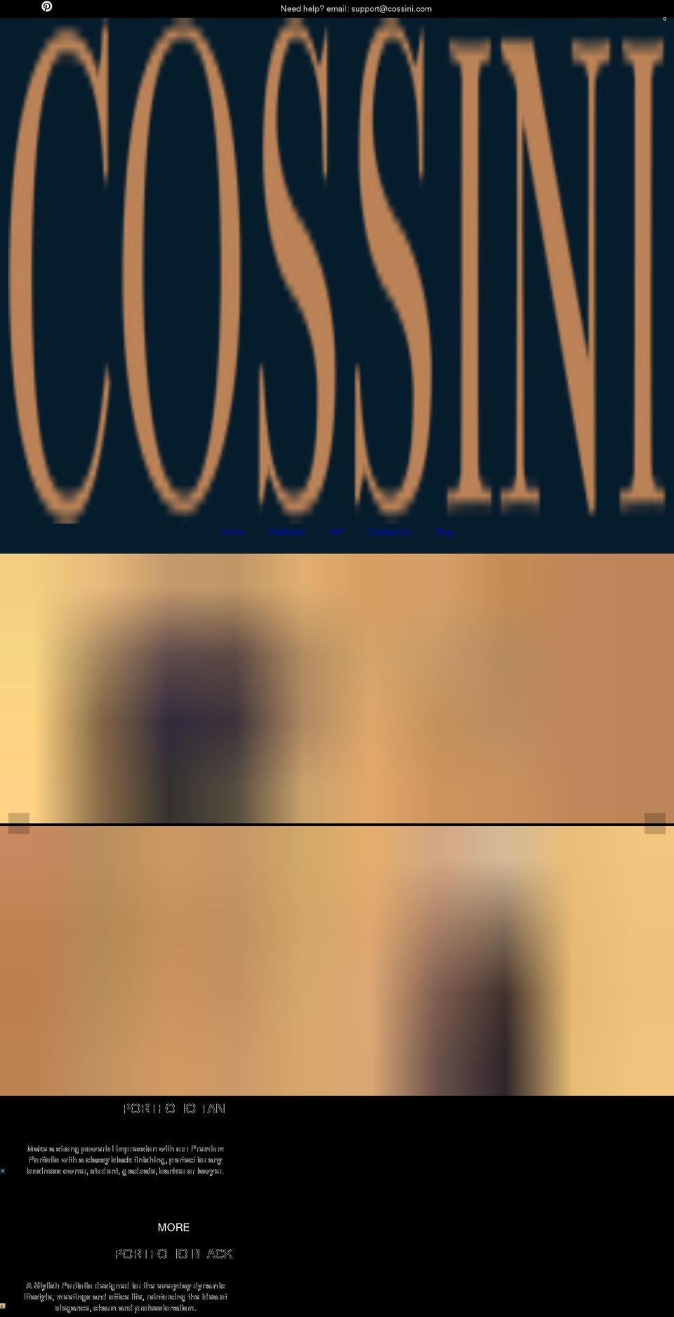 cossini.com shopify website screenshot