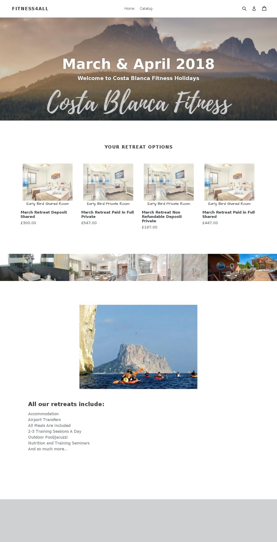 costa-blanca-fitness-holidays.myshopify.com shopify website screenshot