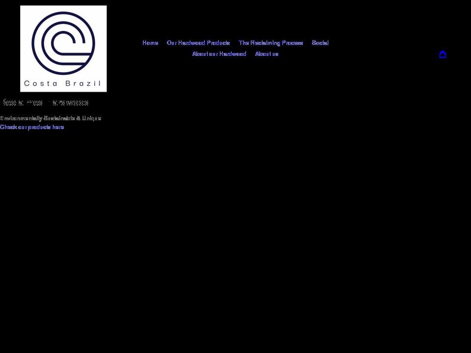costabrazilreclaimedwood.com shopify website screenshot