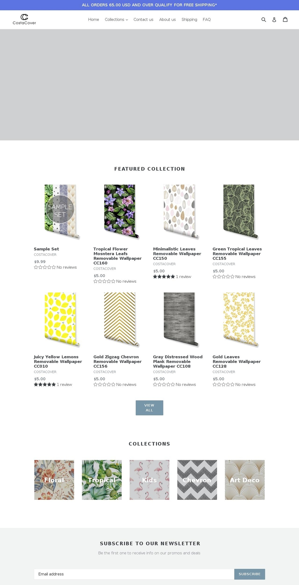 costacover.com — Shopify storefront screenshot