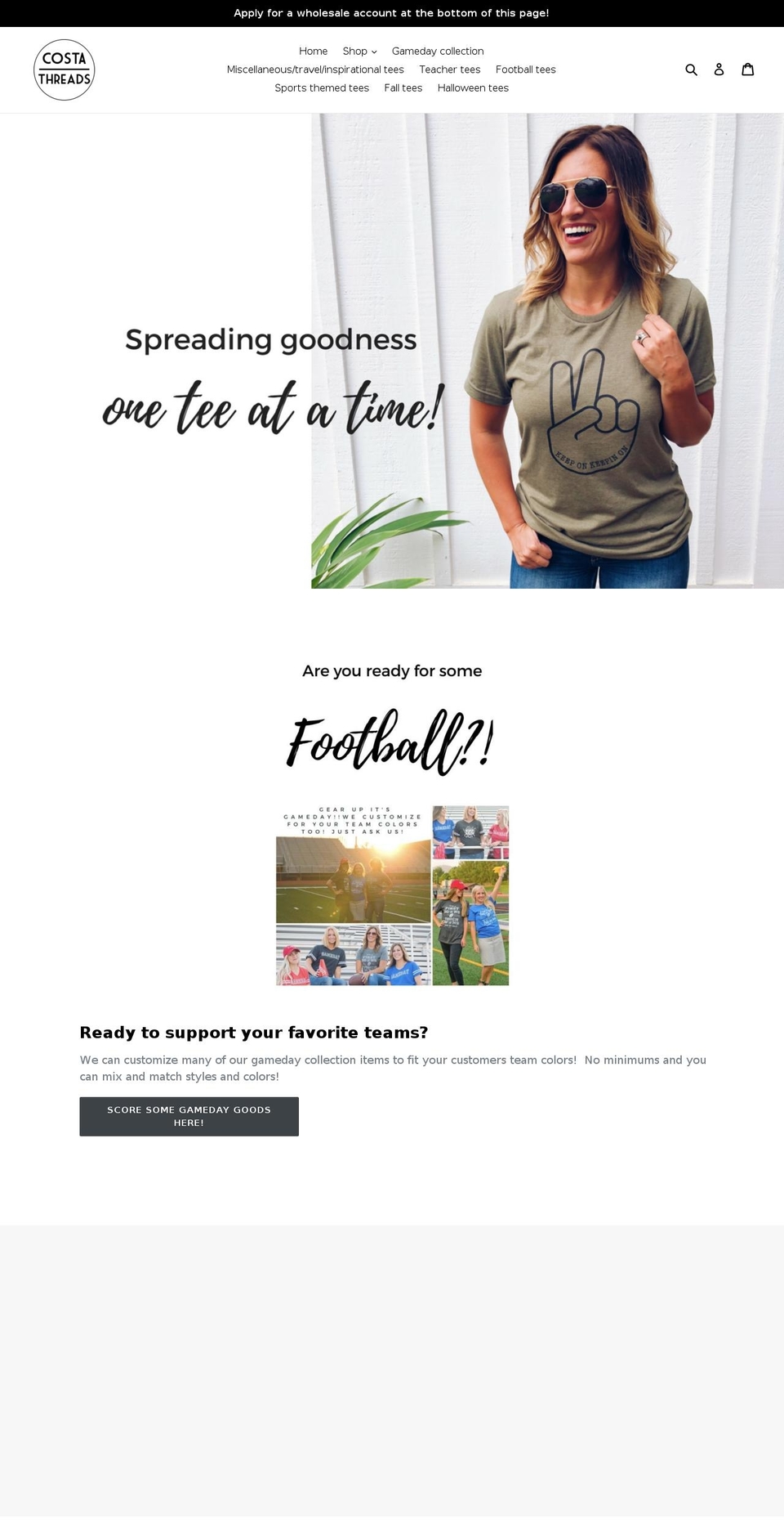 costathreads.com — Shopify storefront screenshot