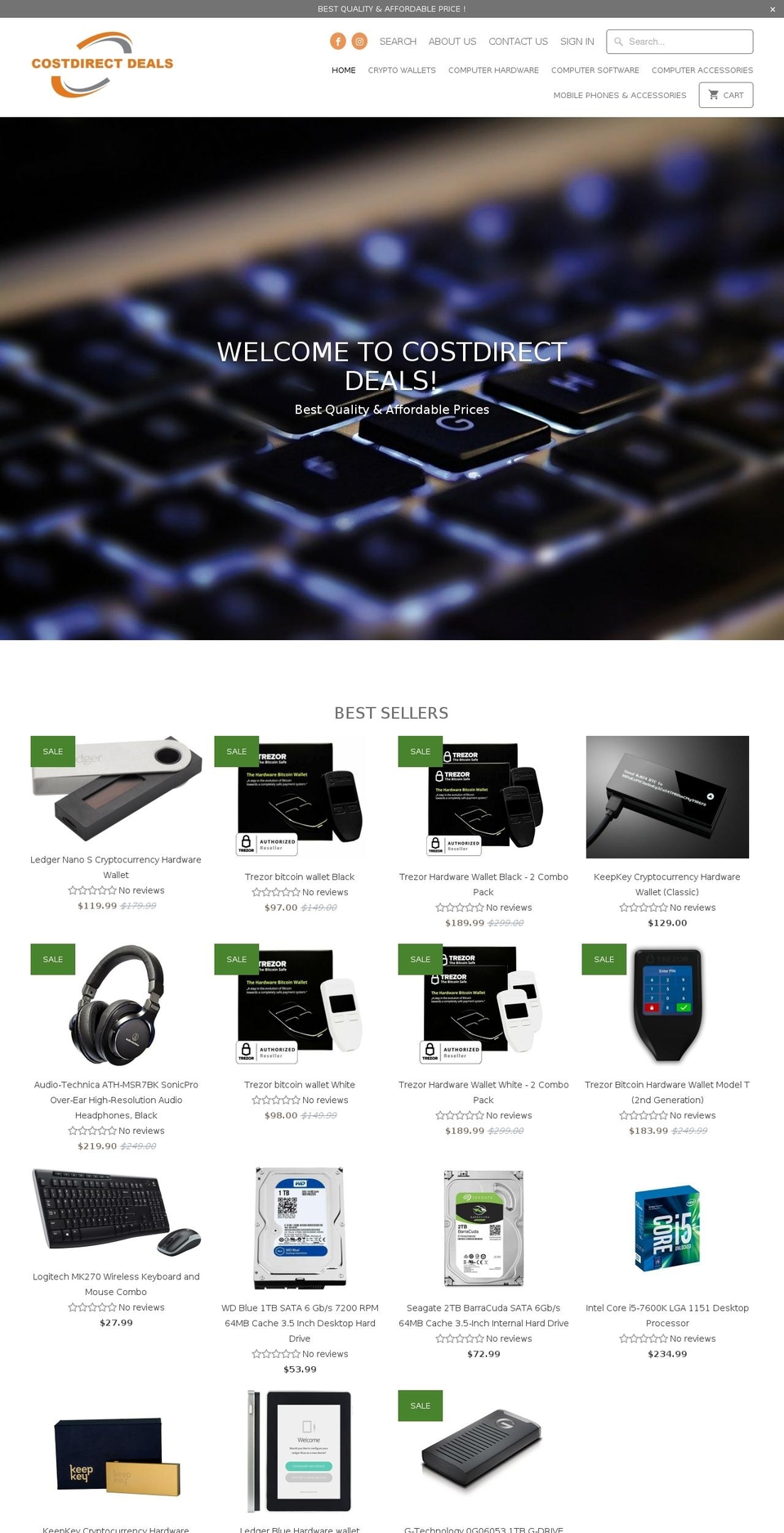 costdirectdeals.com — Shopify storefront screenshot
