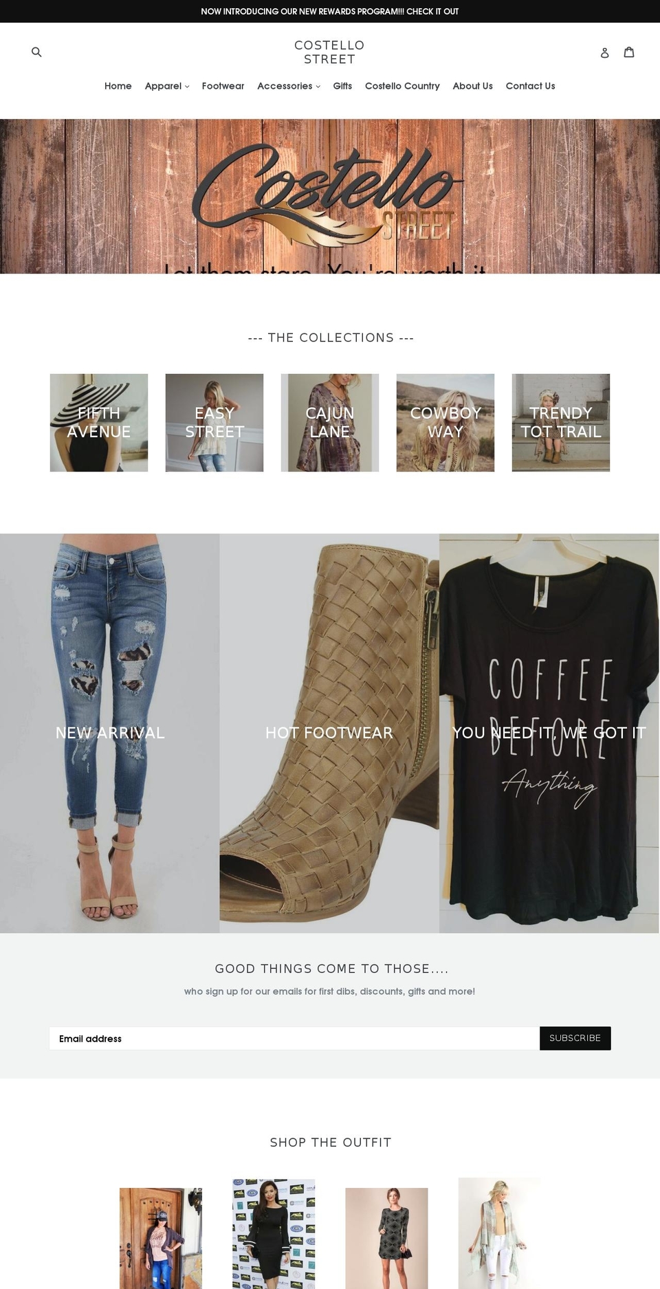 costellostreet.com — Shopify storefront screenshot