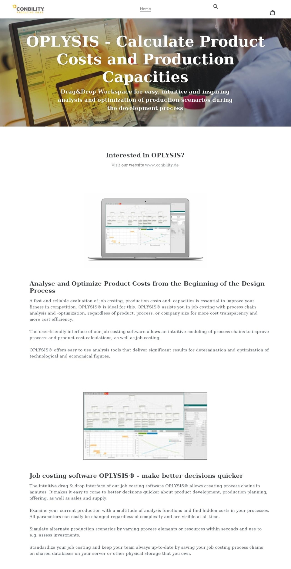 costing-software.com shopify website screenshot