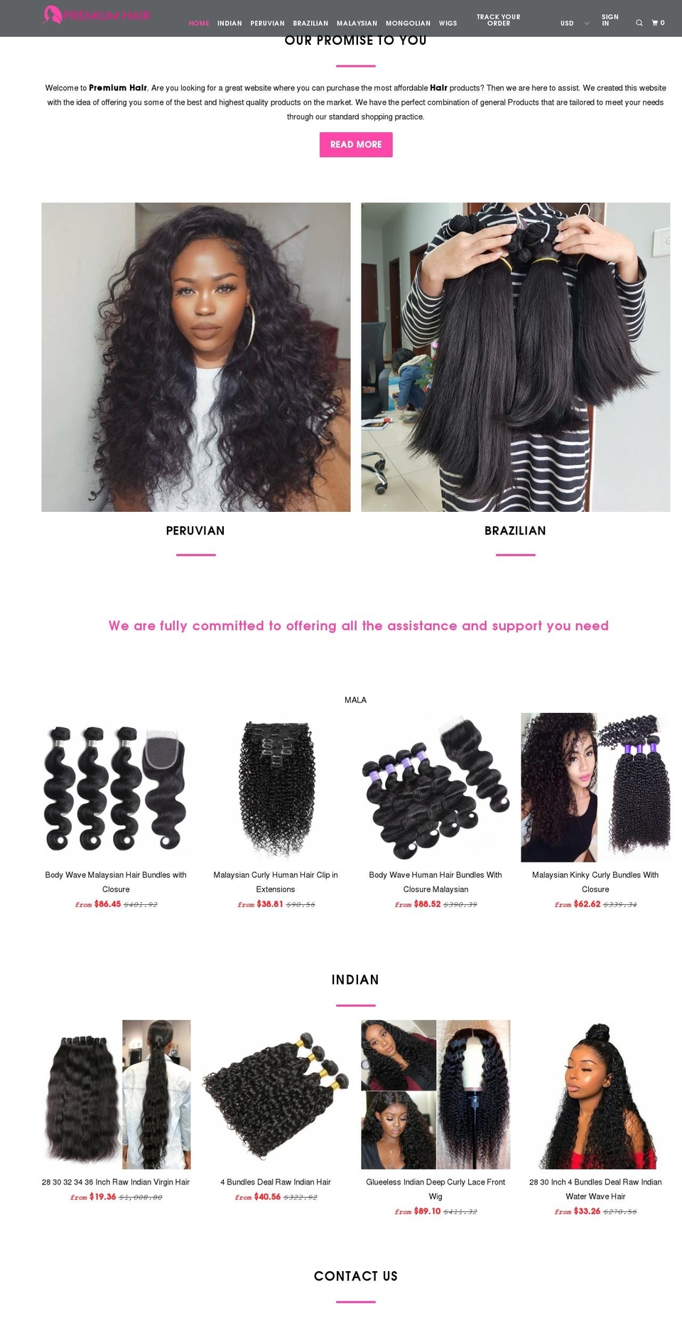 costomhair.com shopify website screenshot