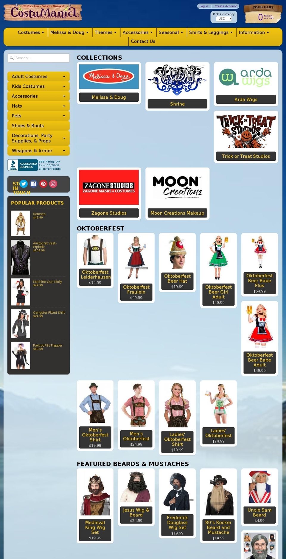 Copy of Summer\/ 4th Shopify theme site example costumania.net