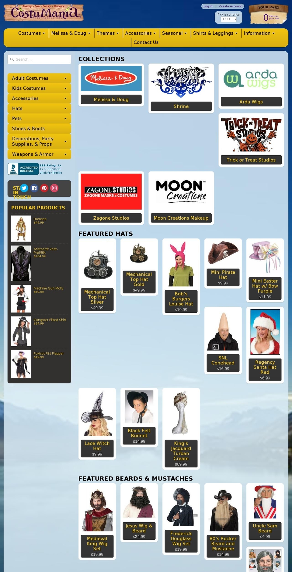 Copy of Summer\/ 4th Shopify theme site example costumemania.net