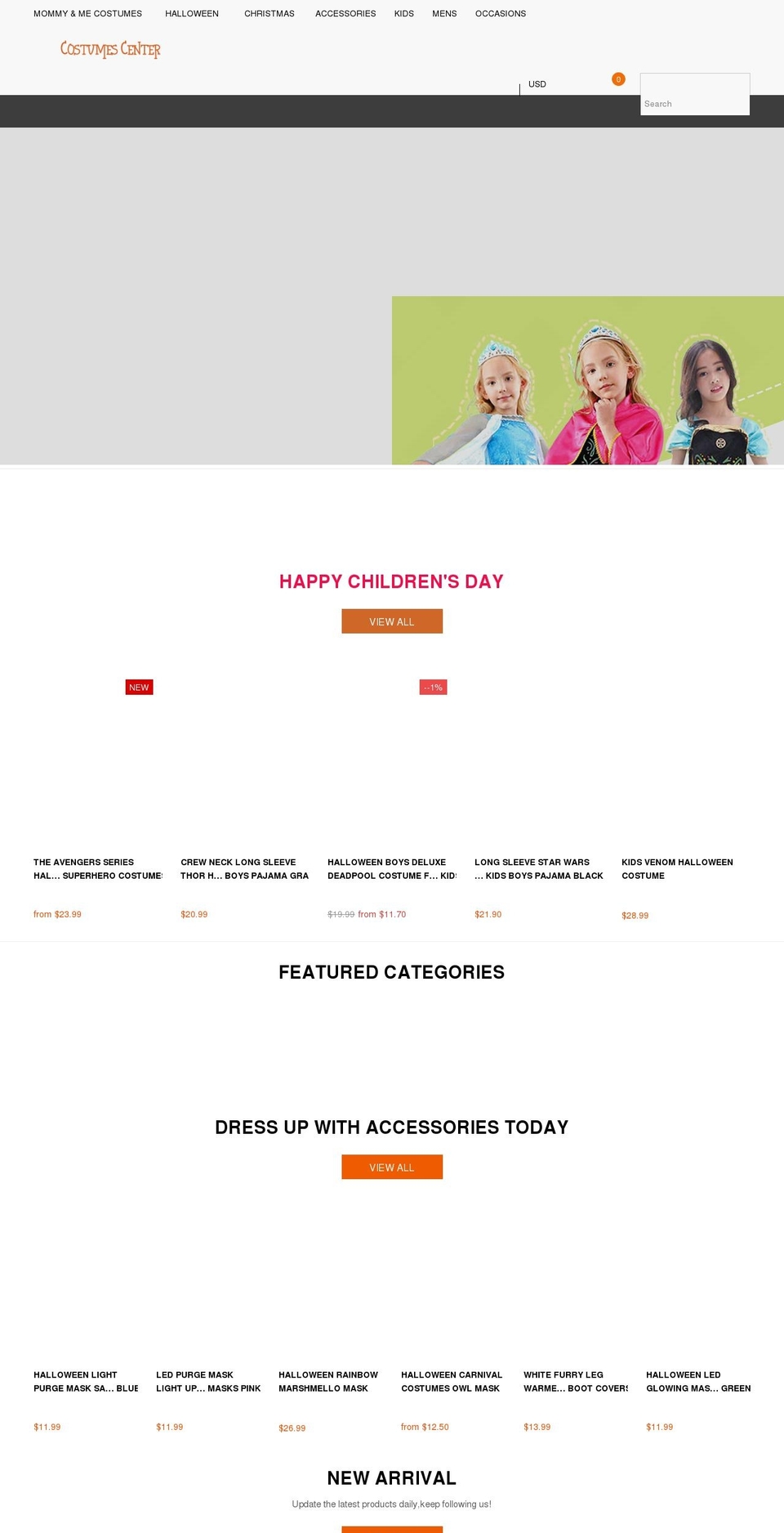 Gymuso--sections-ready Shopify theme site example costumescenter.com