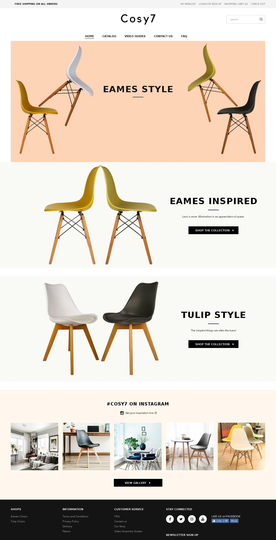 cosy7.com — Shopify storefront screenshot
