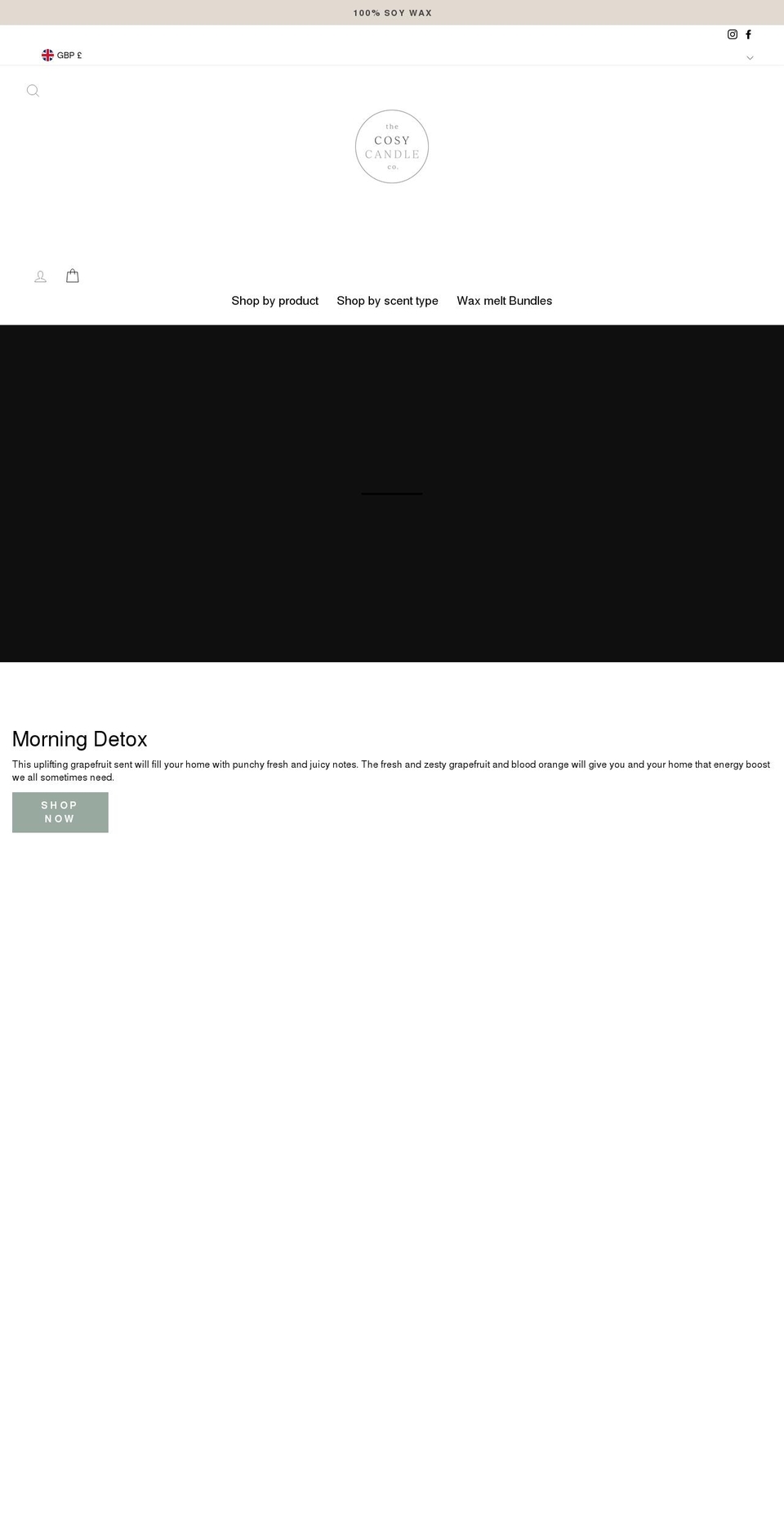 cosycandleco.com shopify website screenshot