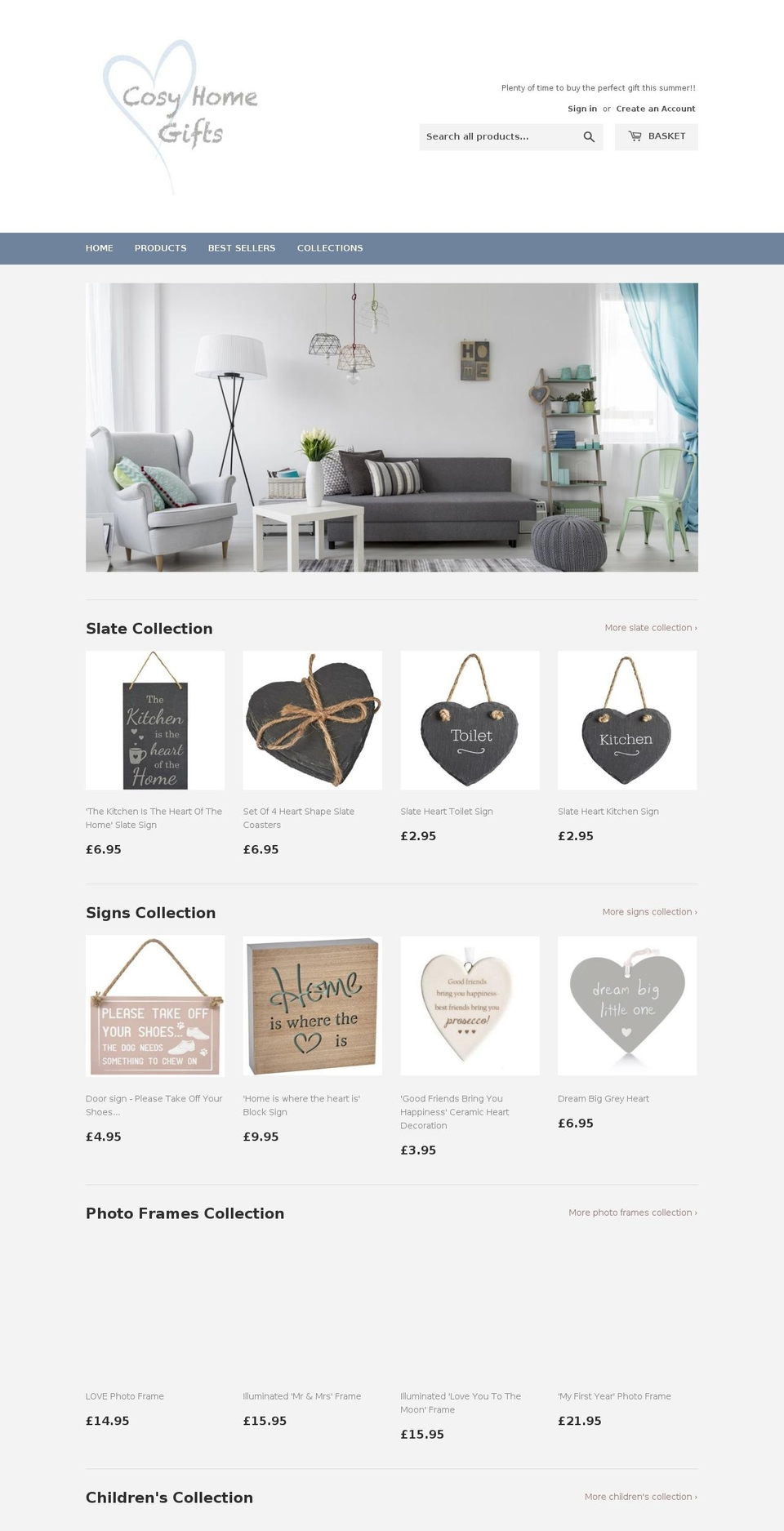 cosyhomegifts.com — Shopify storefront screenshot