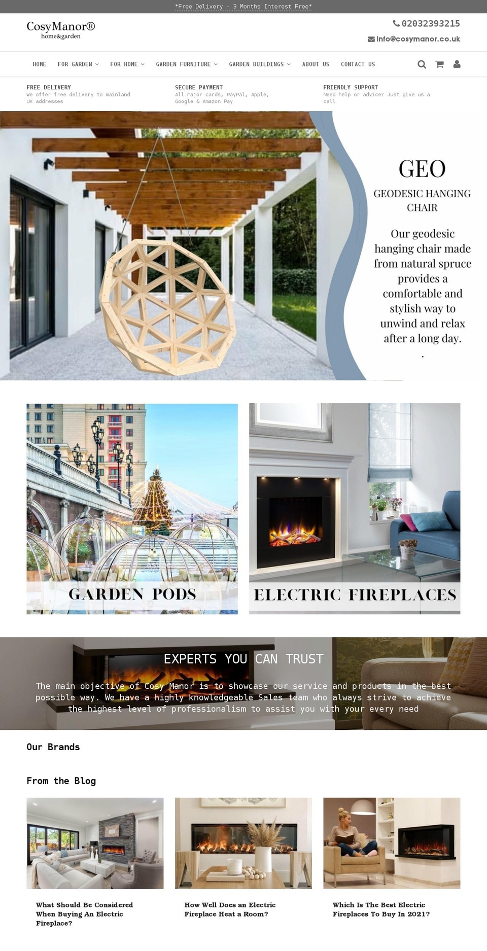 cosymanor.co.uk shopify website screenshot