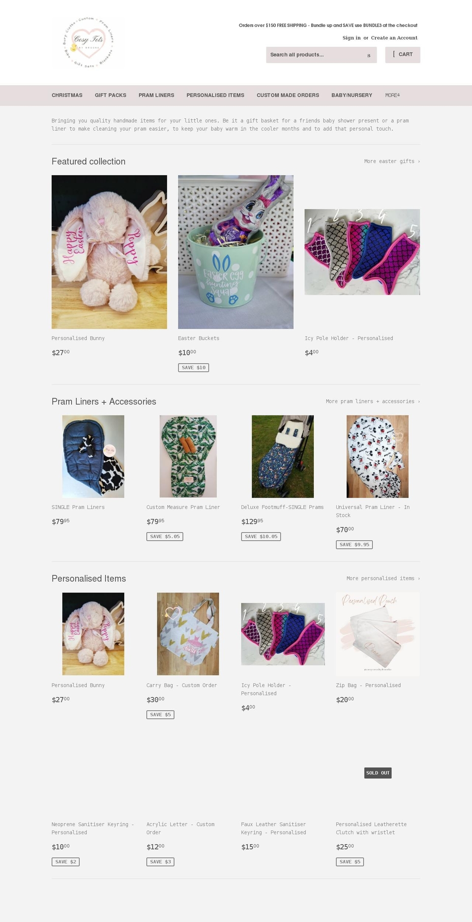cosytotsbybrooke.com shopify website screenshot