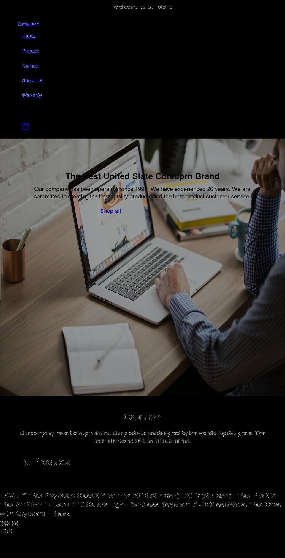 cotauprn.com shopify website screenshot