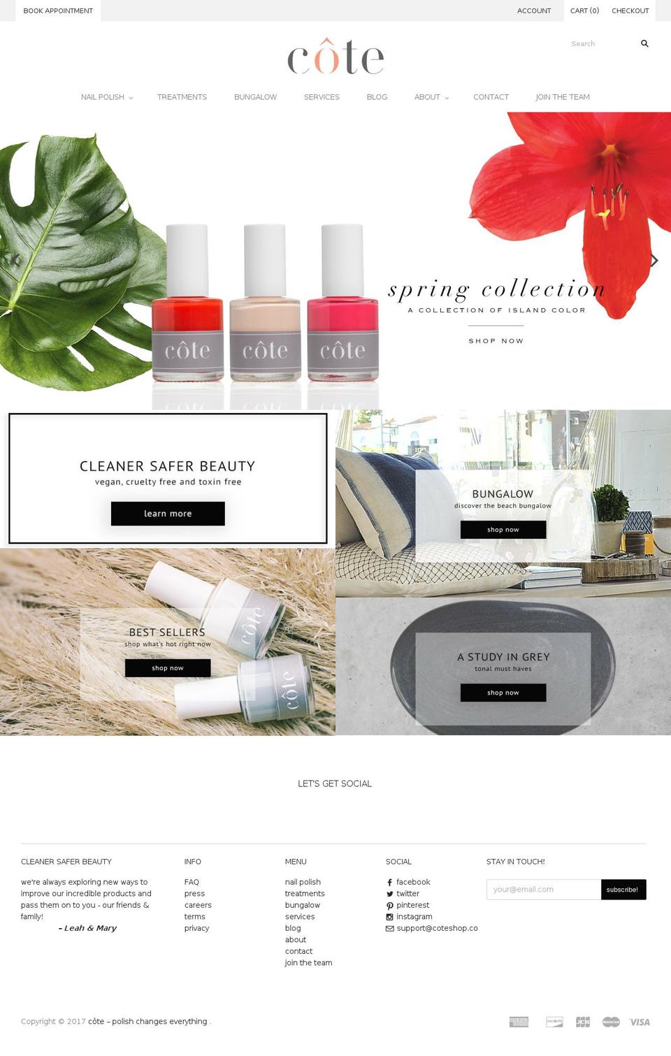 cotenails.com shopify website screenshot