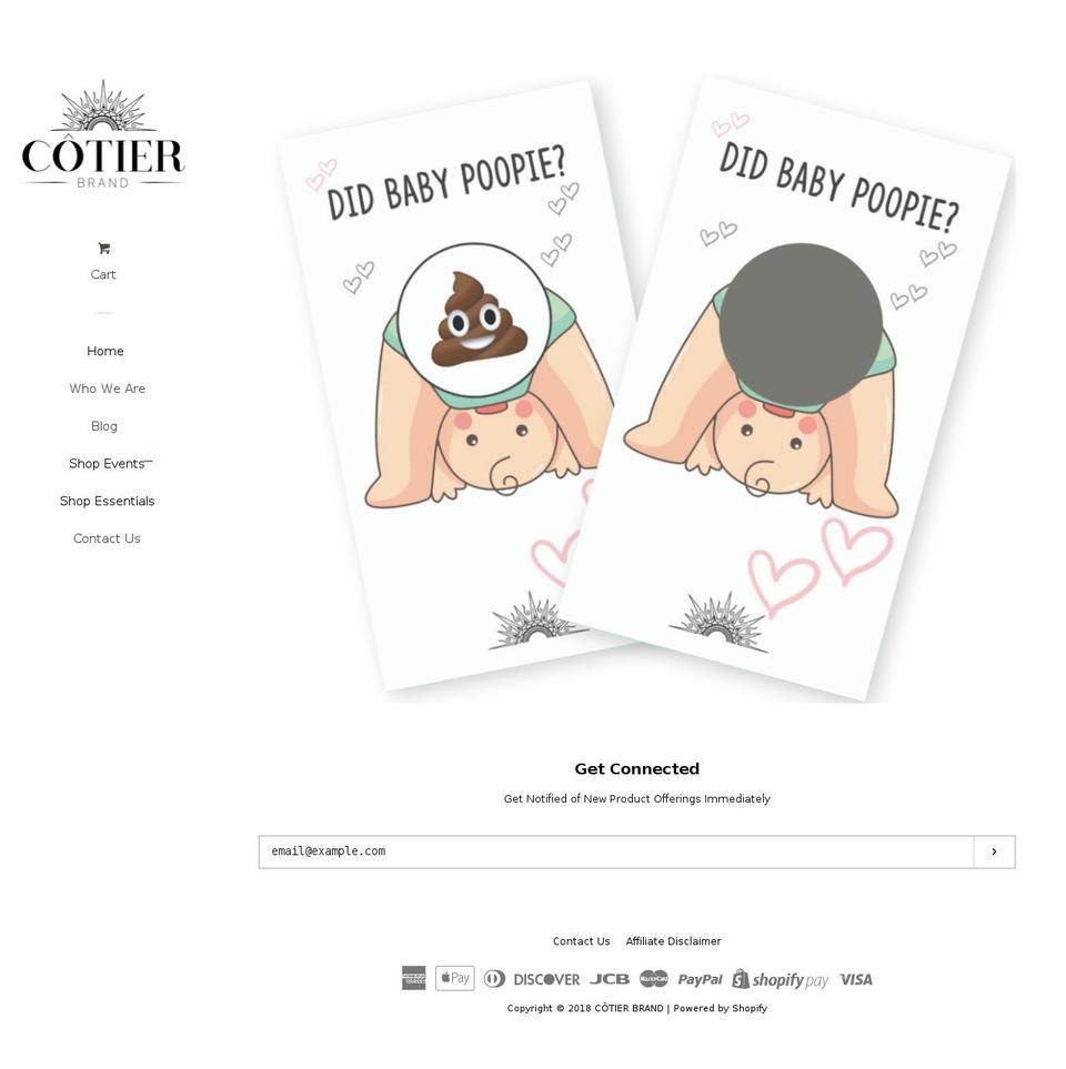 cotierbrand.com — Shopify storefront screenshot