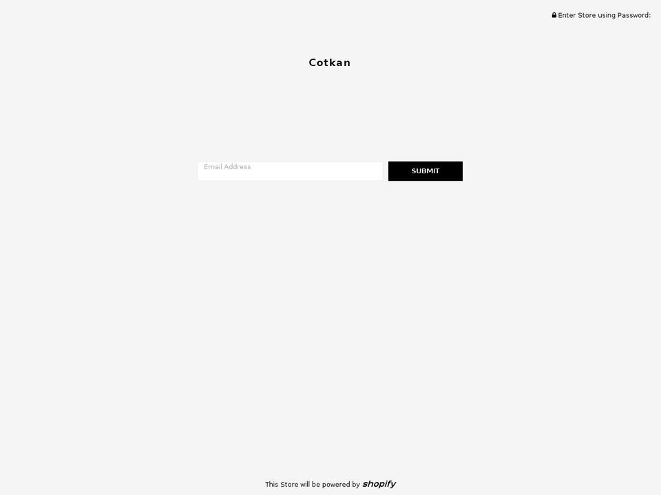 cotkan.com — Shopify storefront screenshot