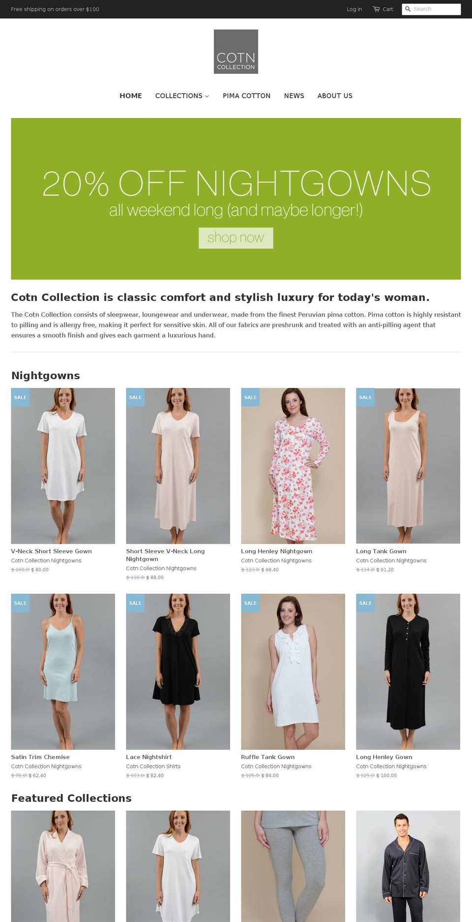 cotncollection.com shopify website screenshot