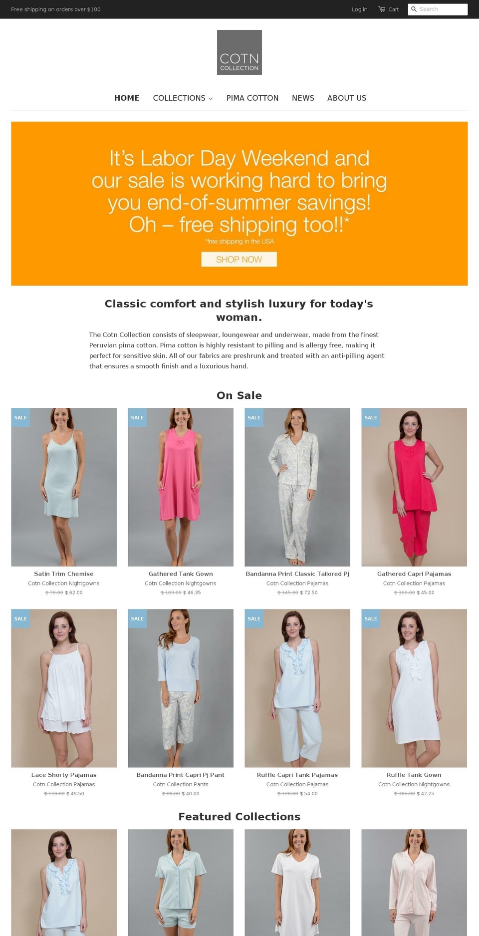 cotnlu.com — Shopify storefront screenshot