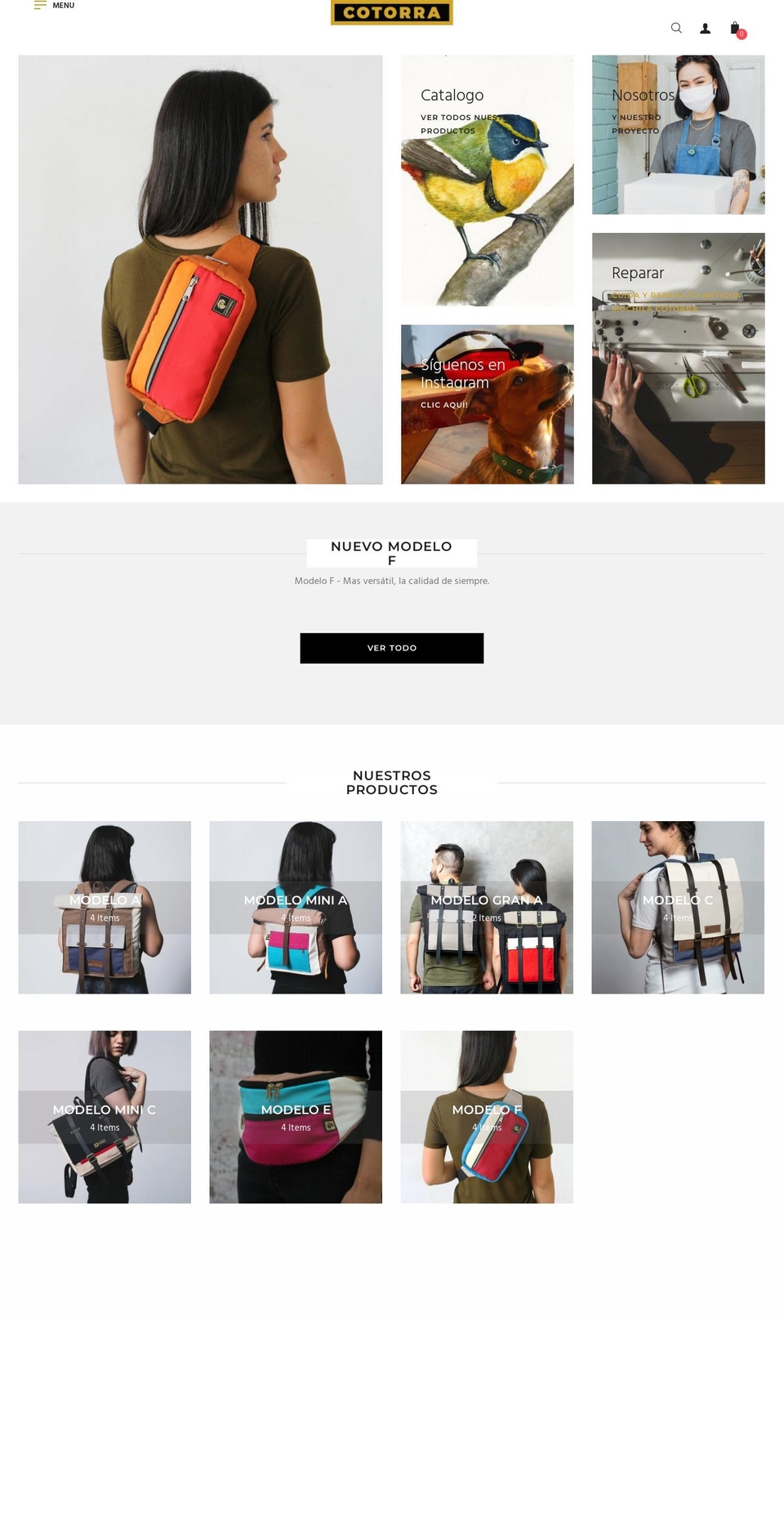 Uma Shopify theme site example cotorra.cl