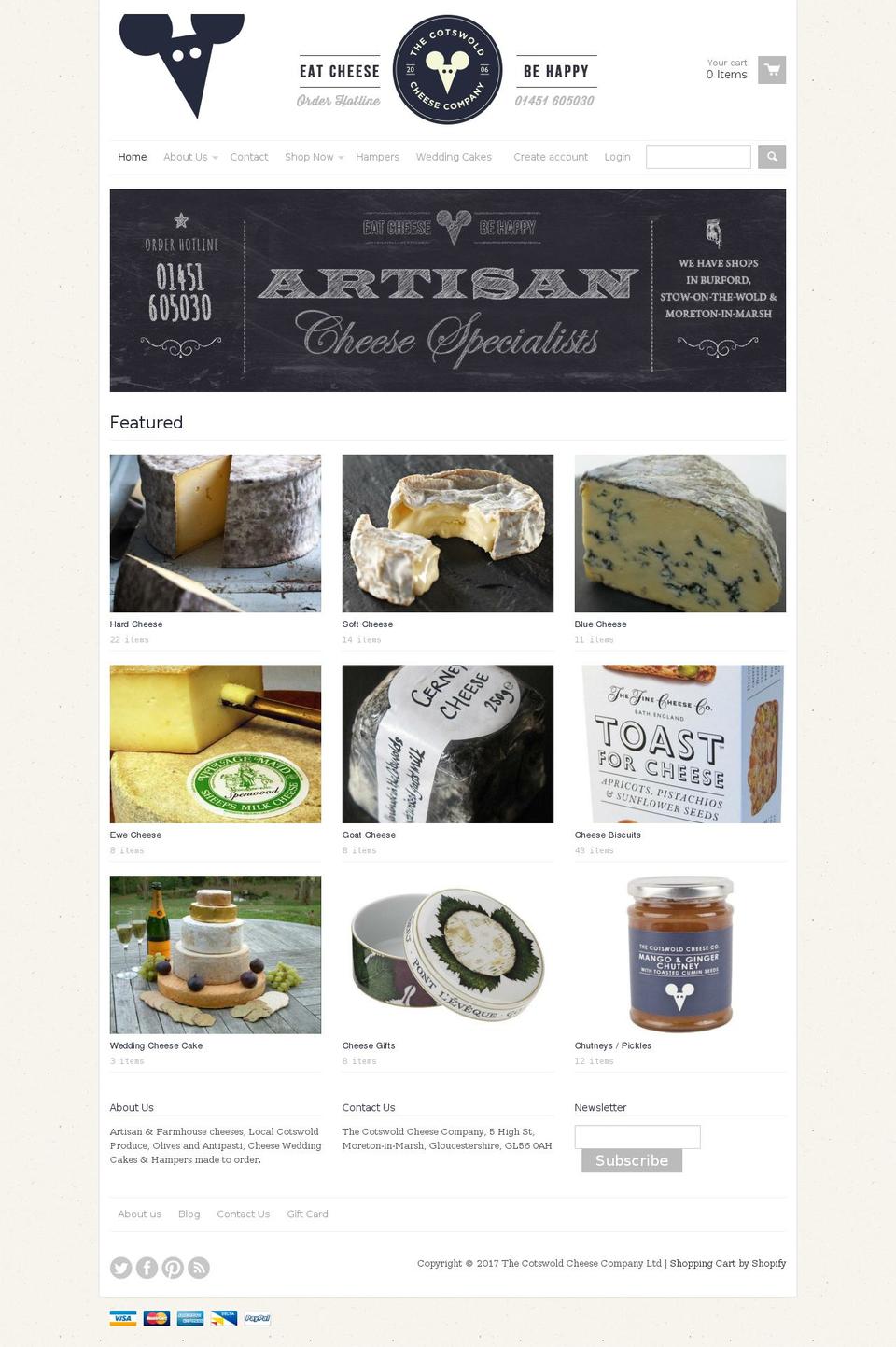 cotswoldcheese.com shopify website screenshot