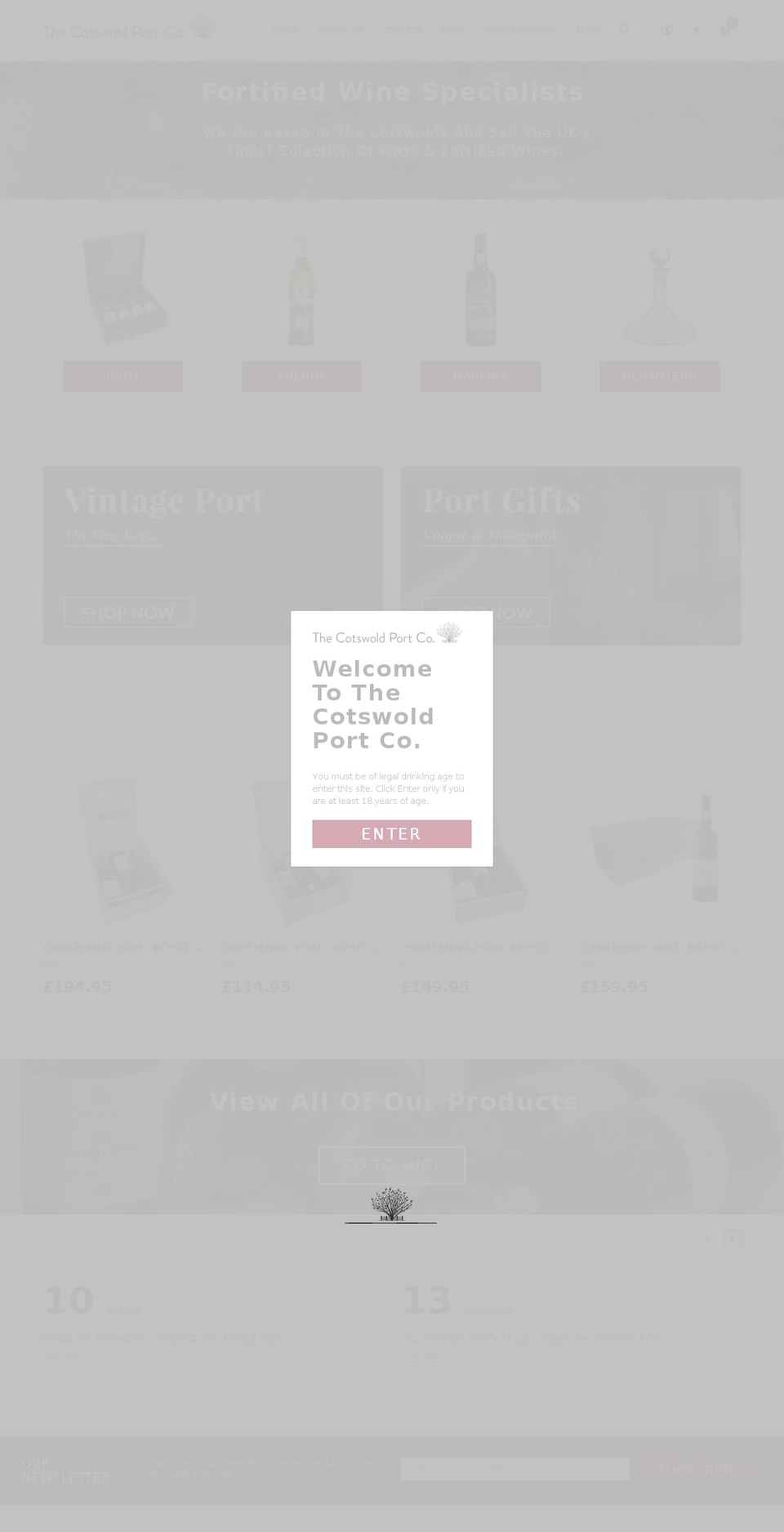 cotswoldport.com shopify website screenshot