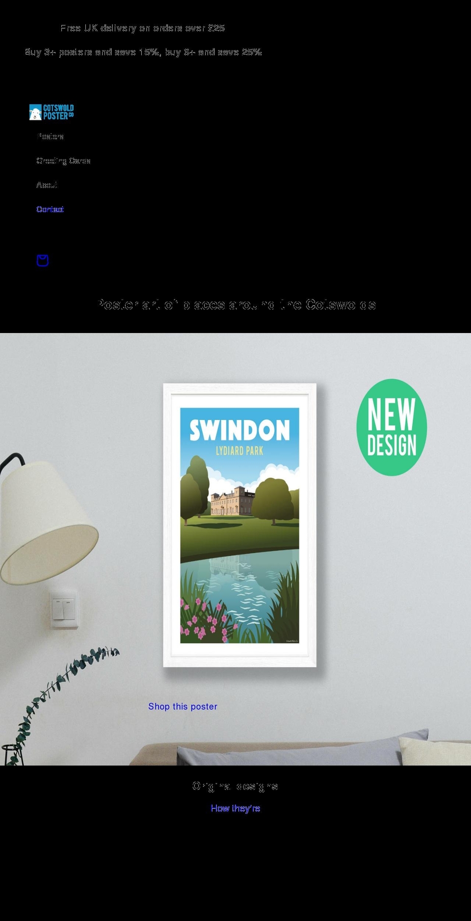 cotswoldposters.com shopify website screenshot