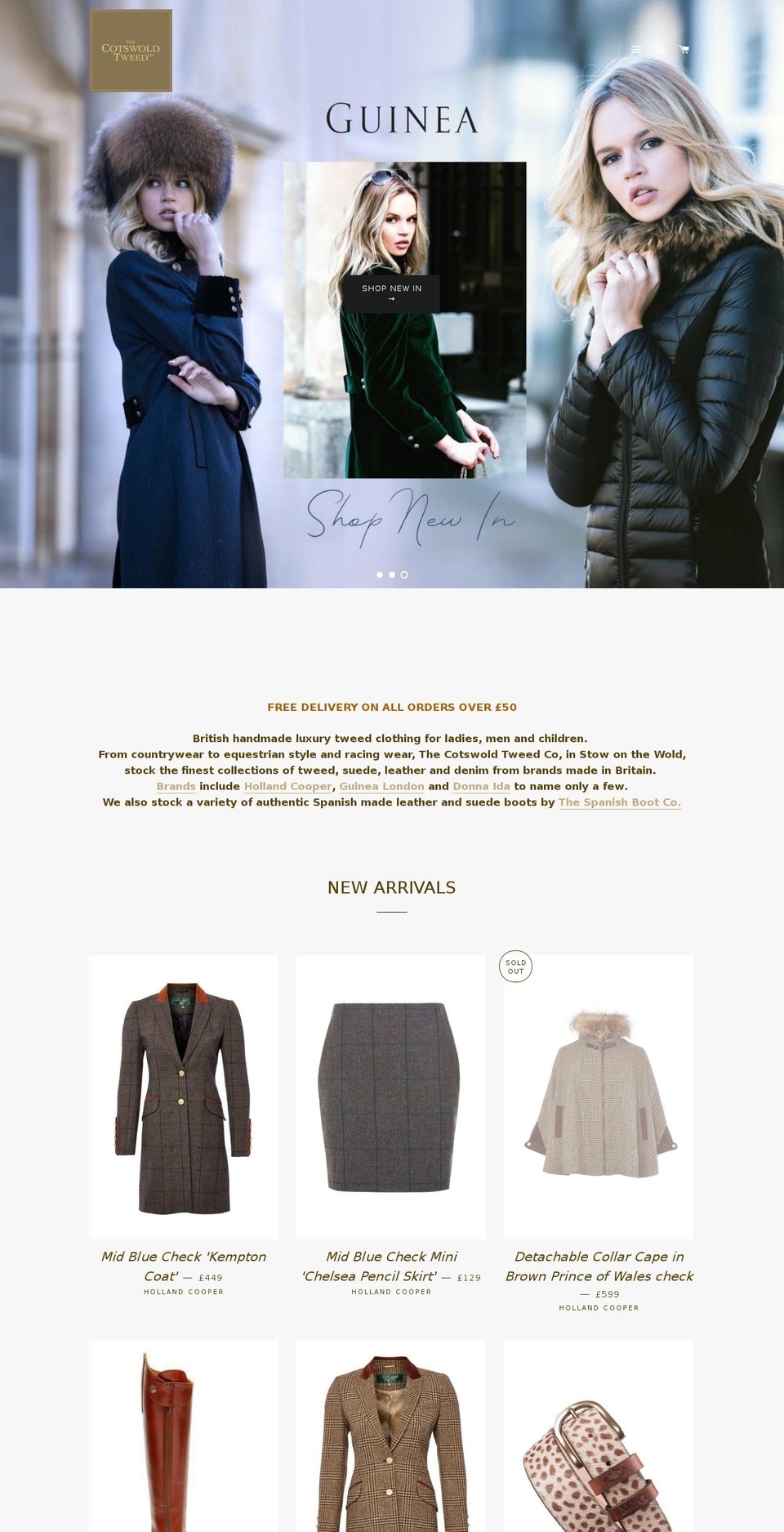 cotswoldtweed.com — Shopify storefront screenshot