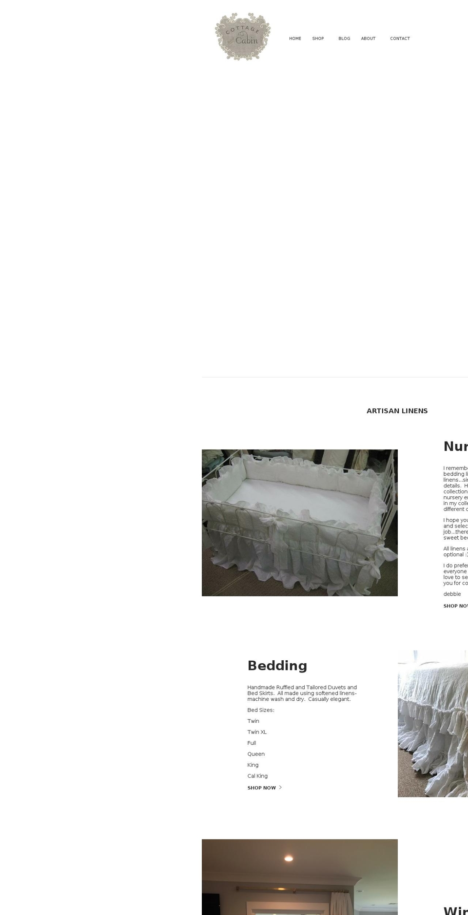 cottageandcabininteriors.com — Shopify storefront screenshot