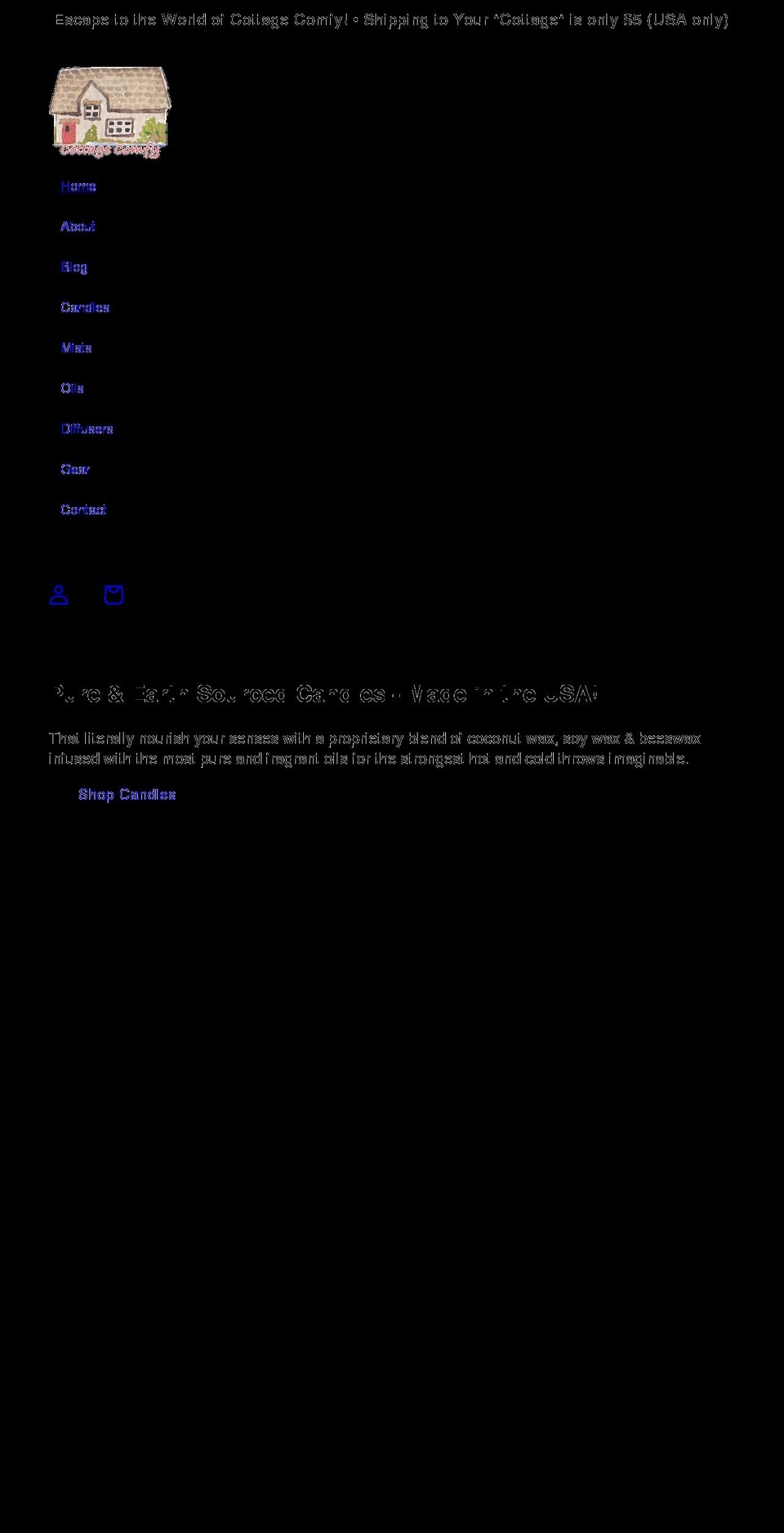 cottagecomfy.com shopify website screenshot