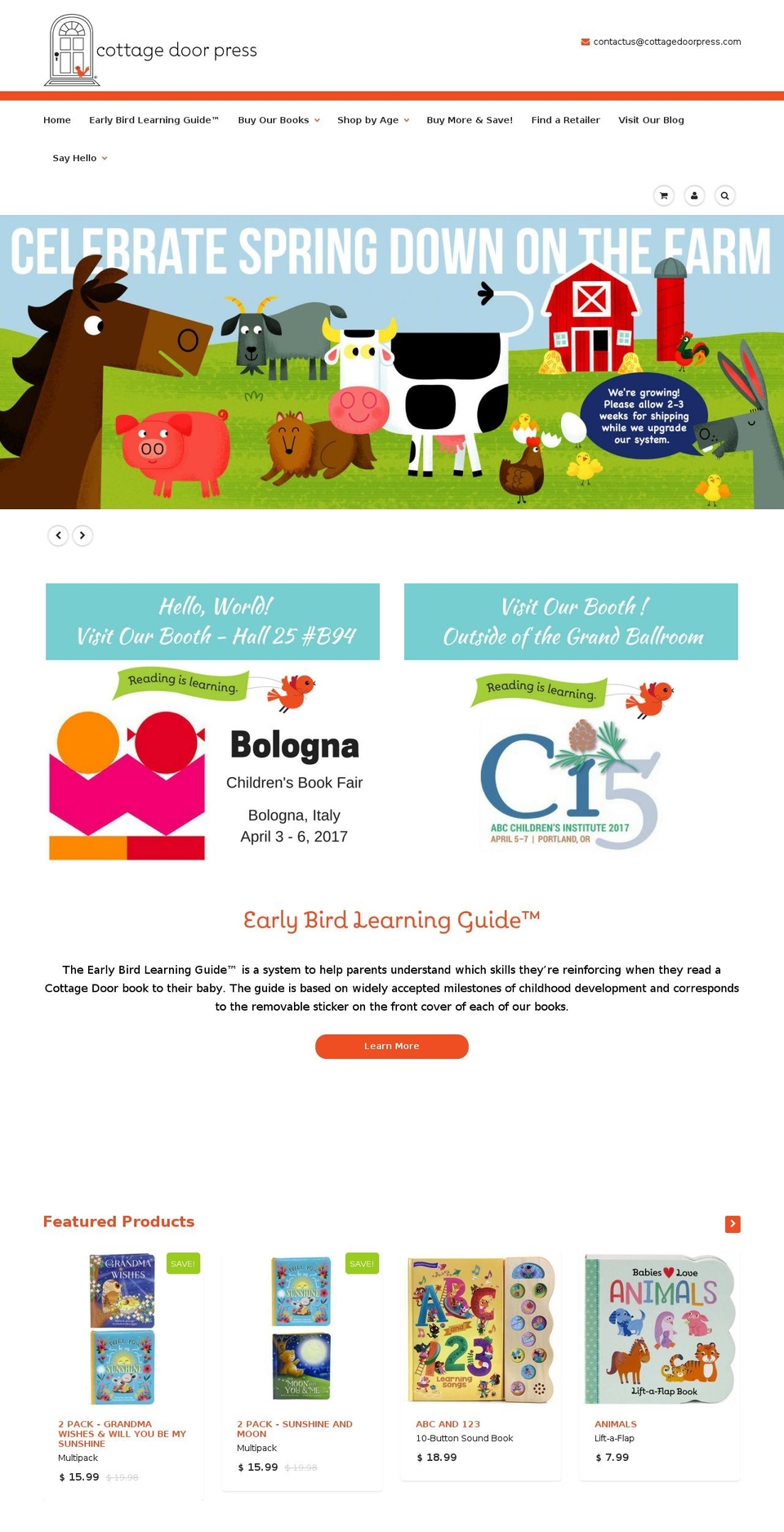 cottagedoorpress.com shopify website screenshot