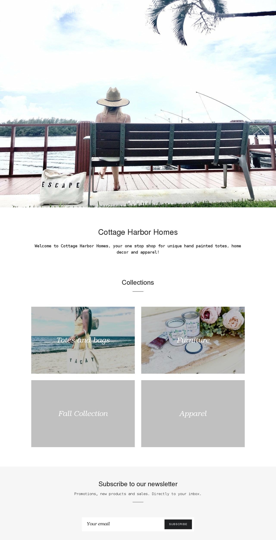 cottageharborhomes.com shopify website screenshot