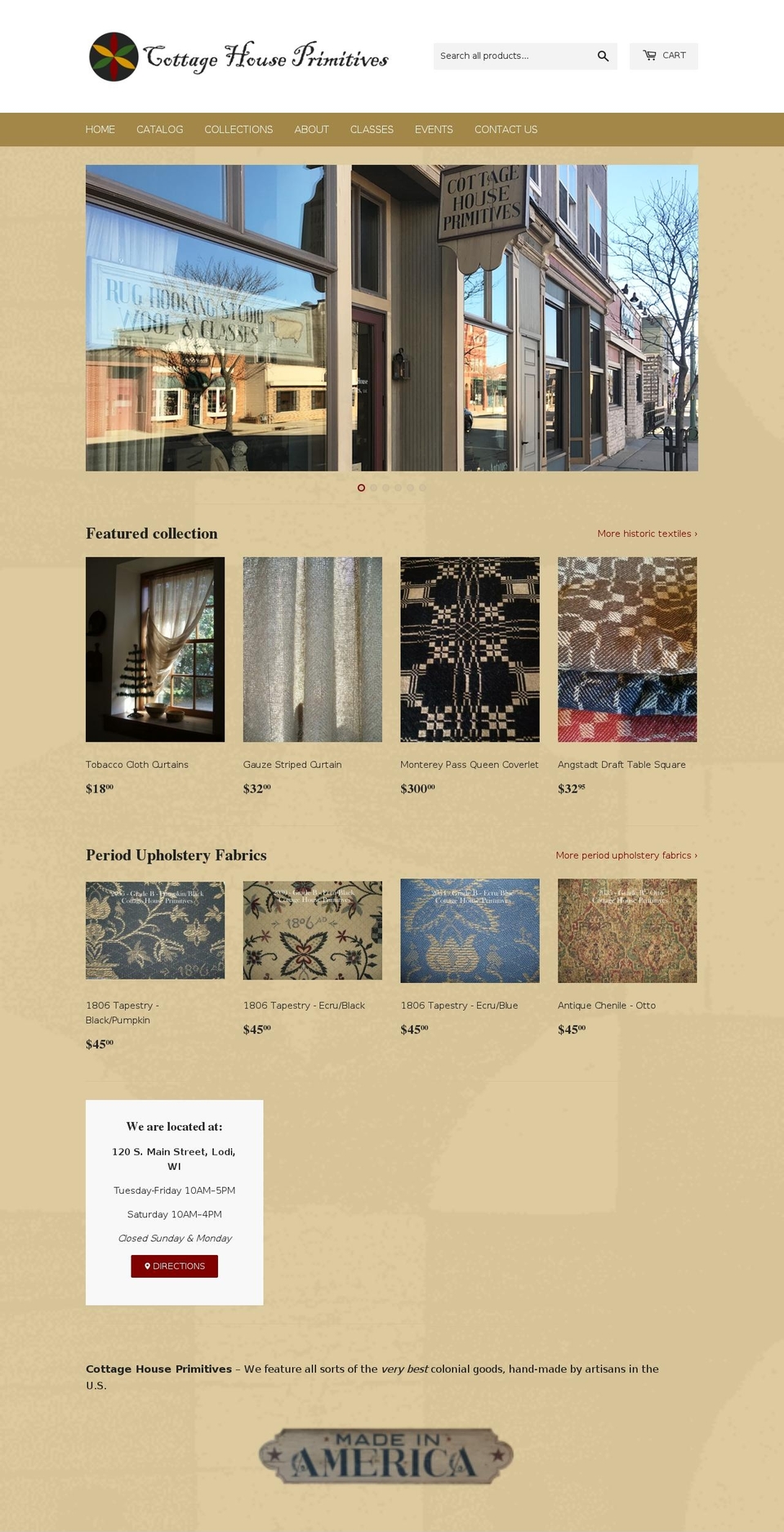 cottagehouseprimitives.com shopify website screenshot