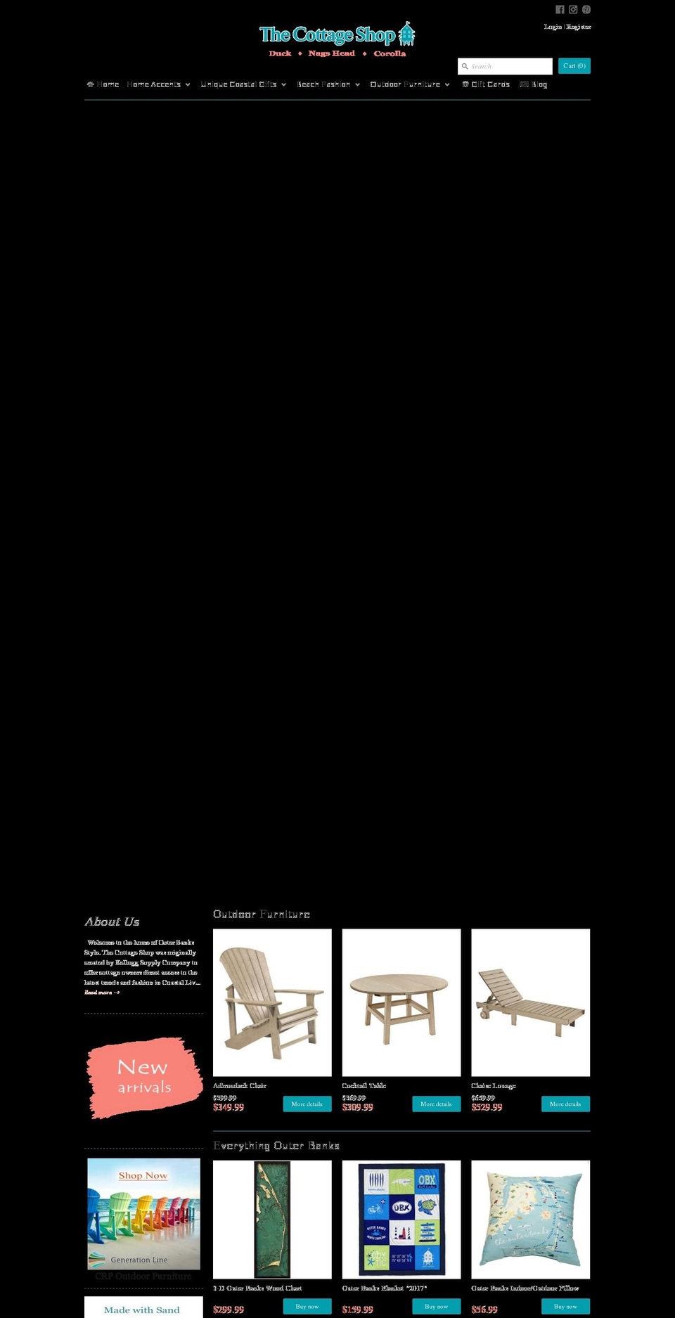 cottageshop.net shopify website screenshot