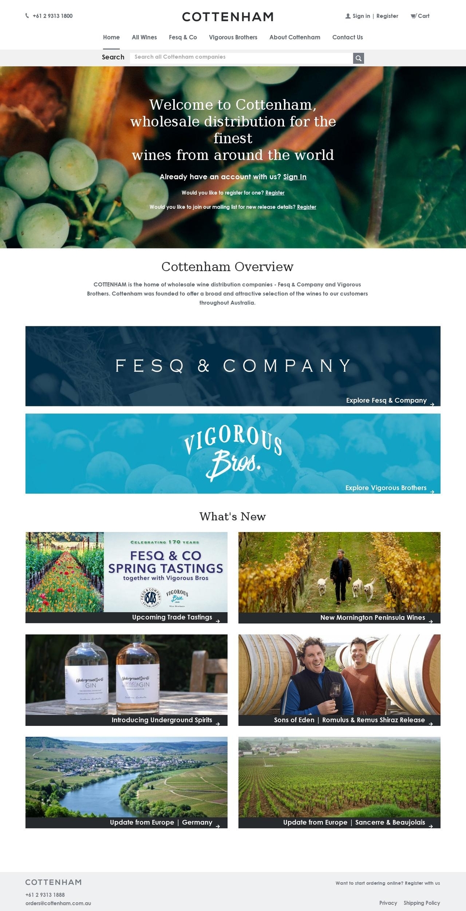 cottenham.com.au shopify website screenshot