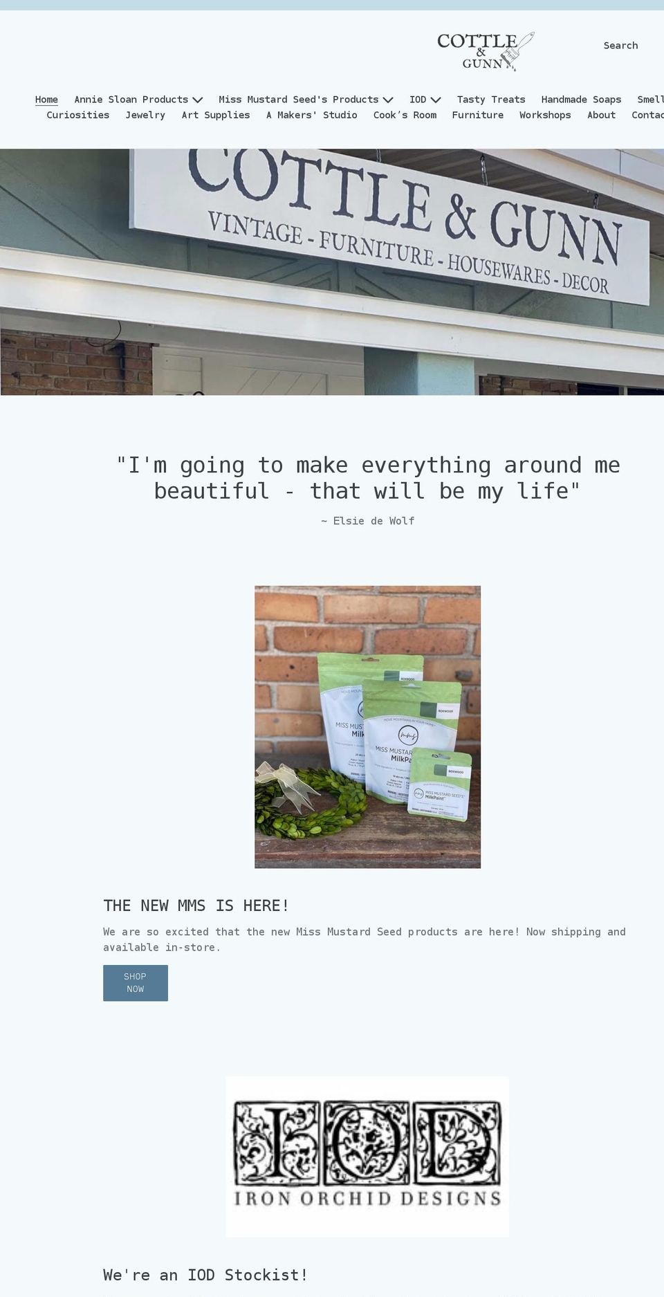 cottlegunn.com shopify website screenshot