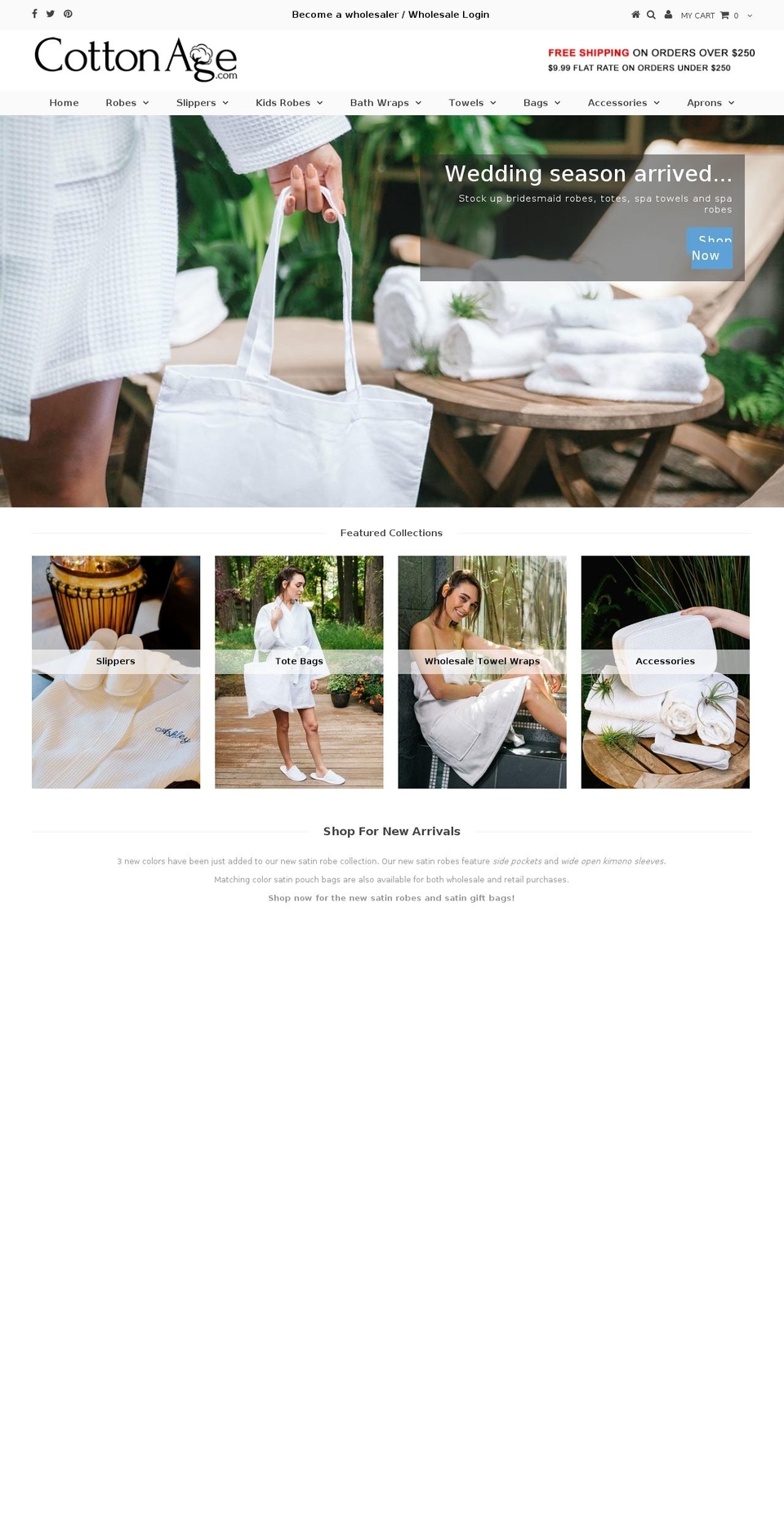 cottonage.com shopify website screenshot