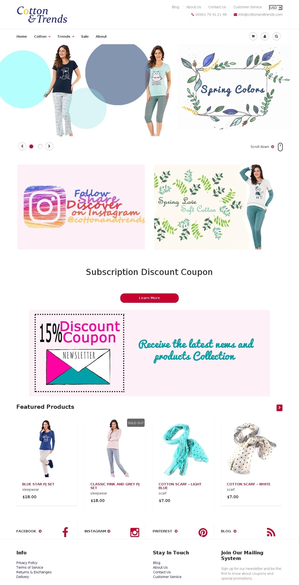 cottonandtrends.com shopify website screenshot