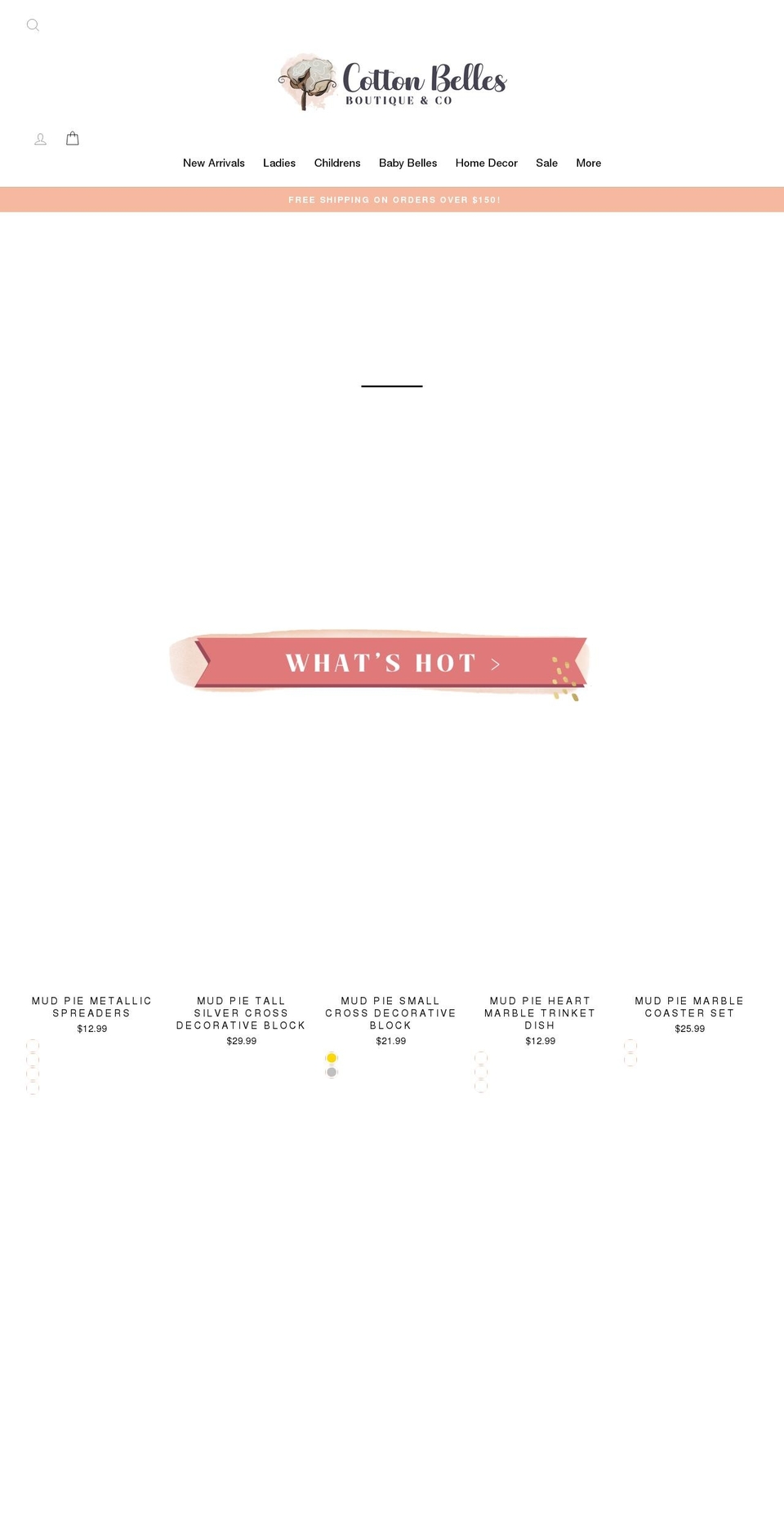 cottonbellesboutiqueandco.com shopify website screenshot