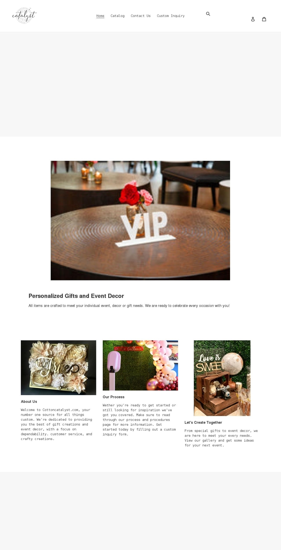 cottoncatalyst.com shopify website screenshot