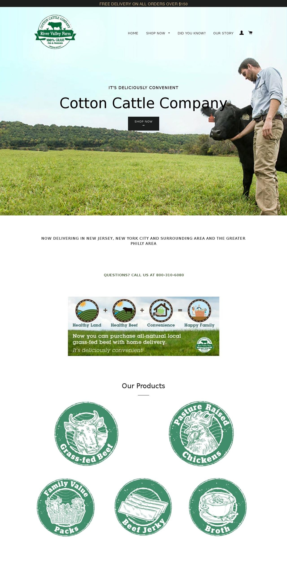 cottoncattleco.com — Shopify storefront screenshot