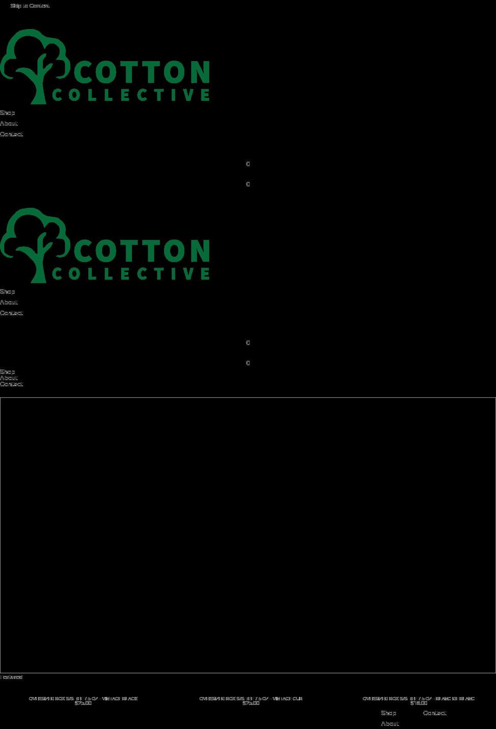 cottoncollective.org shopify website screenshot