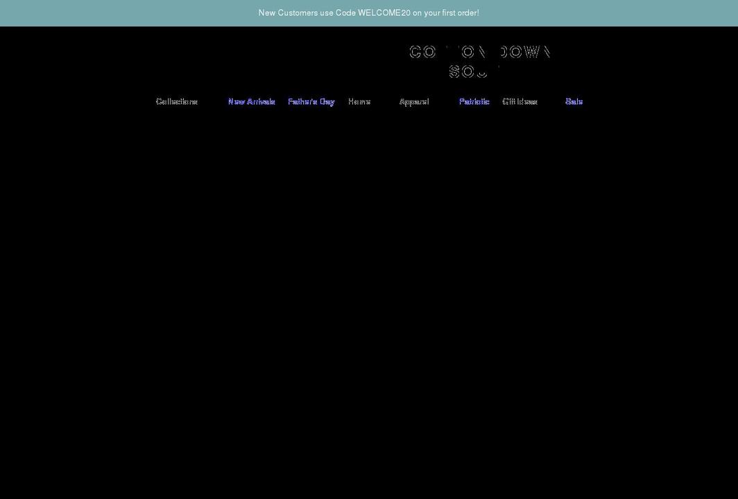 cottondownsouth.com shopify website screenshot